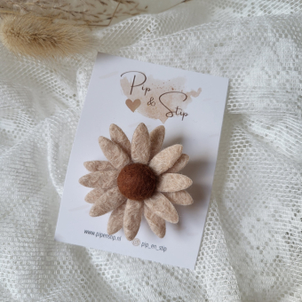 Alligatorspeld Velvet Bloom Beige
