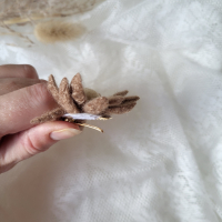 Alligatorspeld Velvet Bloom Bruin