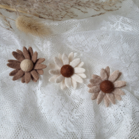 Alligatorspeld Velvet Bloom Ecru