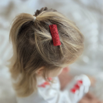 Alligator Haarspeldje Glitters Rood