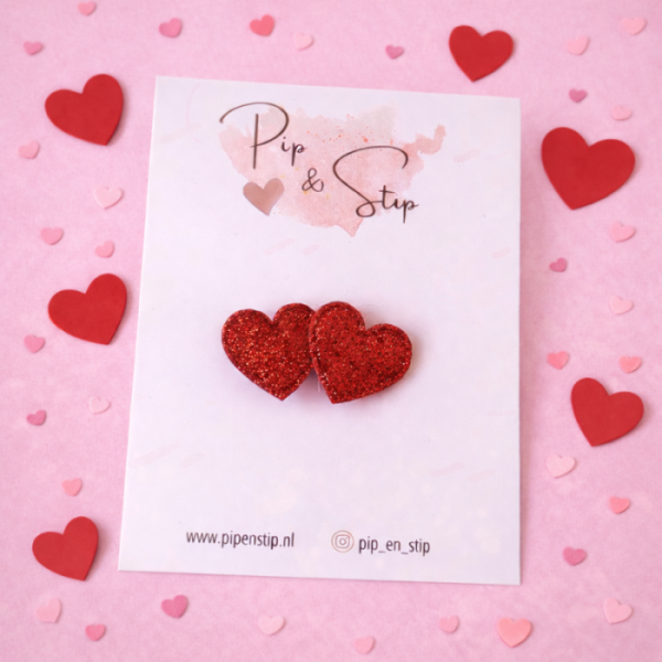 Alligator Haarspeldje Love Hearts