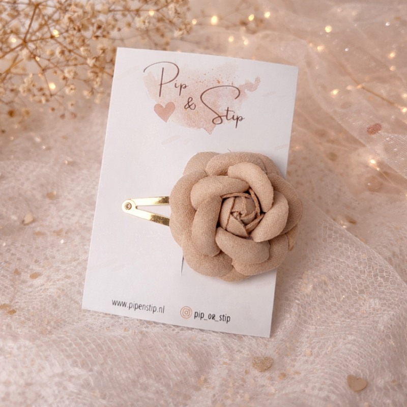 Haarspeld Beige of Rose