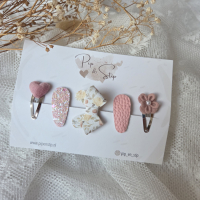 Setje Haarspeldjes Pink Valentine