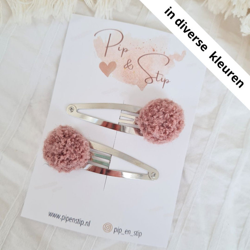 Maxi Haarspeldjes Pompom Teddy