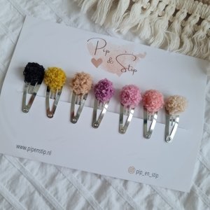 Pompom Teddy Haarspeldjes Mix Mini