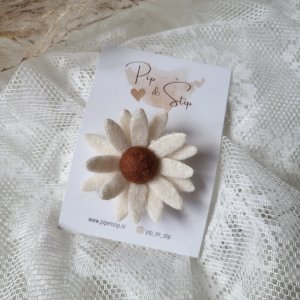 Alligatorspeld Velvet Bloom Ecru