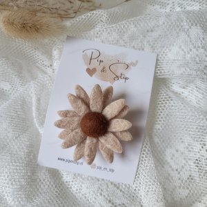 Alligatorspeld Velvet Bloom Beige