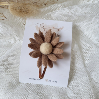 Haarspeld Velvet Bloom Bruin