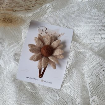 Haarspeld Velvet Bloom Beige