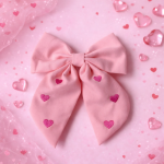 Haarstrik Bow In Love Roze