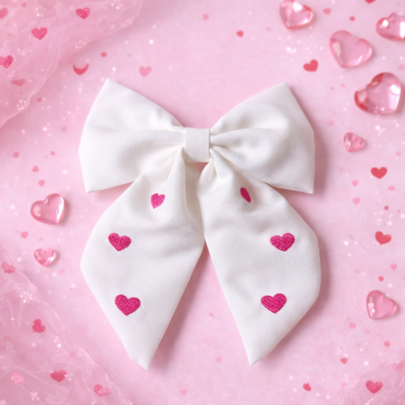 Haarstrik Bow In Love Wit