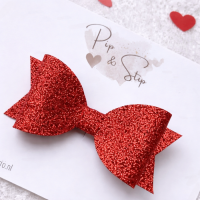 Haarstrik Valentijn Rode Glitters