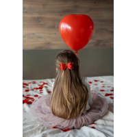 Haarstrik Valentijn Hartjes Rood