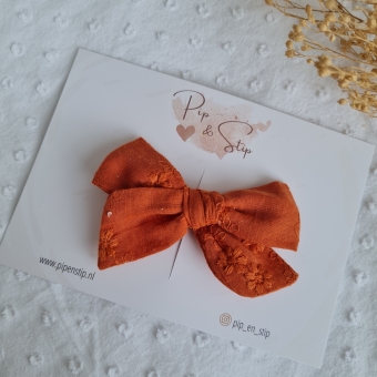 Haarstrik Broderie Roest