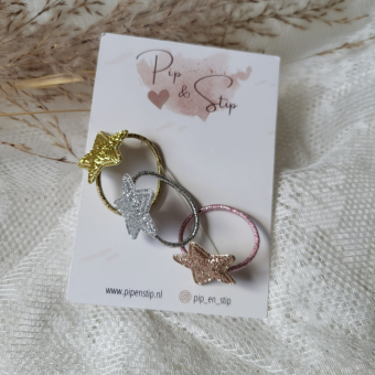 Midi Haarelastiekjes Twinkle Stars Mix