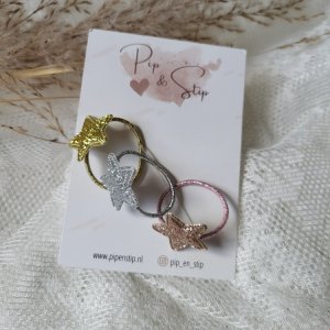 Midi Haarelastiekjes Twinkle Stars Mix