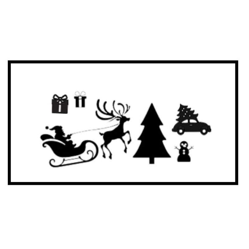 Raamstickers Thema Kerst (aanvulling op de huisjes)