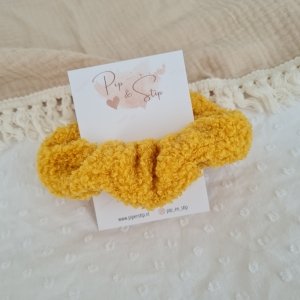 Teddy Scrunchie Okergeel