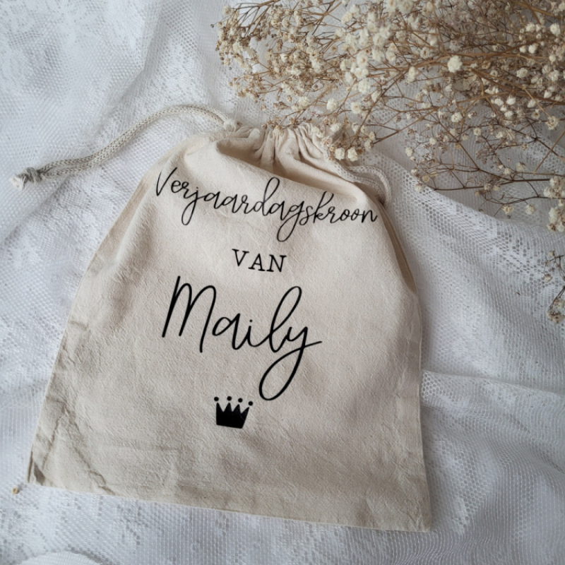 Bewaarzakje Verjaardagskroon/Vlaggenlijn