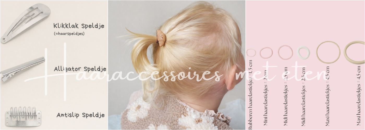 Haarelastiekjes met croissant